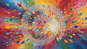 Kaleidoscopic Burst Abstract Art