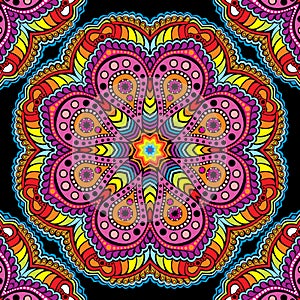 Kaleidoscopic floral pattern, mandala