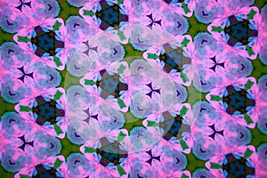 Kaleidoscopic Fractal Pattern in Colorful Shapes