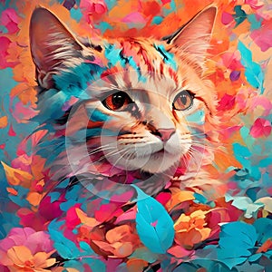 Kaleidoscopic Kittens: Whimsical Vector Art Delig