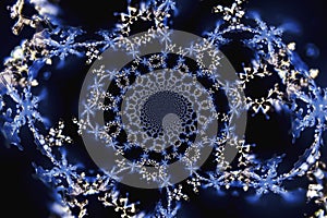 Kaleidoscopic Microphoto of Snow Crystals