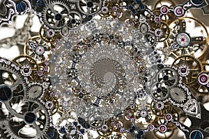 Kaleidoscopic Pattern of a Clockwork