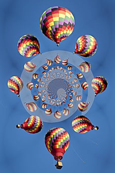 Kaleidoscopic Pattern of a Hot Air Balloon