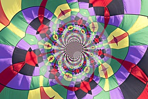 Kaleidoscopic Pattern of a Hot Air Balloon
