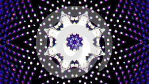 Kaleidoscopic Pattern with Particle System Illustration