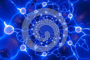 Kaleidoscopic Pattern of a Plasma Ball