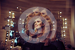 Kaleidoscopic Portrait of a Model in a Beauty Salon