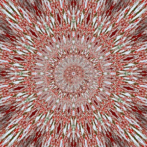 Kaleidoscopic red pattern