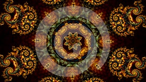 Kaleidoscopic reincarnation of a multi-colored fractal mandala
