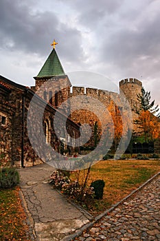Kalemegdan fortress with Ruzica church,Belgrade,Serbia