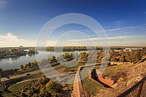 Kalemegdan meadows and fields in Belgrade, Serbia