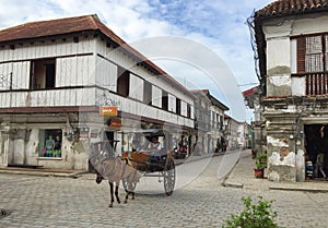 Kalesa (or Horse Carriage) in Historic Town of Vigan.