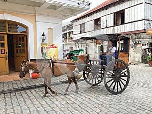 Kalesa (or Horse Carriage) in Historic Town of Vigan.