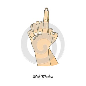 Kali Mudra. Vector