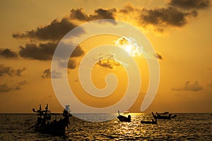 Kalim Beach at twilight time sky in summer Phuket