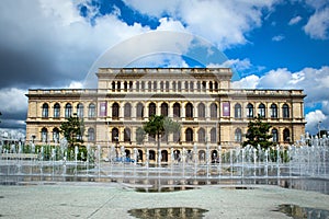 Koenigsberg Stock Exchange Building, now Art Museum, view from the side of the Singing Fountain