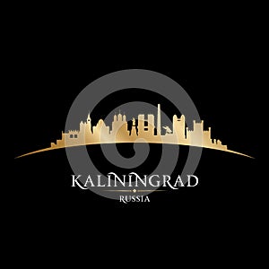 Kaliningrad Russia city silhouette black background