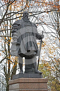 KALININGRAD, RUSSIA. Monument to Duke Albrecht, founder of the University of KÃ¶nigsberg