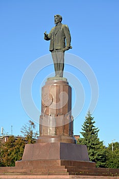 Kaliningrad, Russia. Monument to M.I.Kalinin (1875-1946) in summer