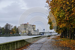 Kaliningrad, Russia, October 26, 2022.The building Museum Fine Arts, Konigsberg Stock Exchange