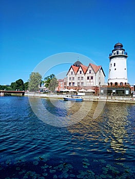 Kaliningrad, water, sunday, sunshines Species Tower Lighthouse
