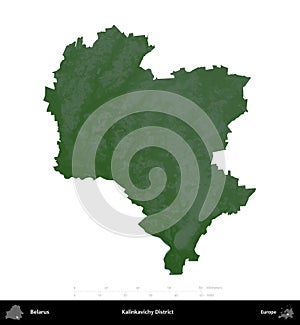 Kalinkavichy District, Belarus, isolated on white. Physical
