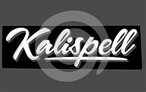 Kalispell on a black background