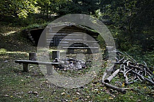 Kaliste, Slovakia: a village in Banska Bystrica district. Commemorative site of the Slovak National Uprising. Bunker of the