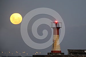 Kalk Bay Harbour during super moon