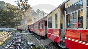 Kalka Shimla toy train at Dharampur Himachal Pradesh photo