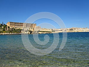 KALKARA, MALTA - Apr 19, 2014: Villa Bighi, former naval military hospital in Kalkara, Malta, now centre of restoration