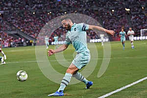 Kallang-Singapore-28Jul2018:Sead kolasinac 31 Player of arsenal