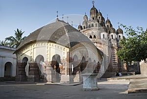 Kalna, West Bengal, India: 27 January 2018: Lalji temple of Kalna. It is one of oldest temples of lord Krishna