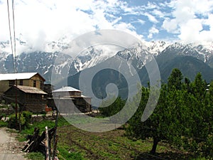 Kalpa town at Himachal Pradesh in India