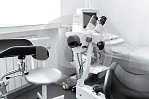 Kalposkop in detail. Professional equipment gynecologist in clinic