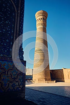Kalyan minaret in Bukhara, Uzbekistan photo