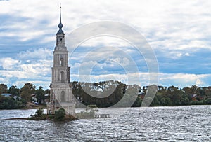 Kalyazin Bell Tower submerged in reservoir