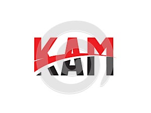 KAM Letter Initial Logo Design Vector Illustration