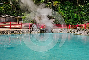 Kamado Jigokuor cooking pot hell in Beppu, Oita, Japan.