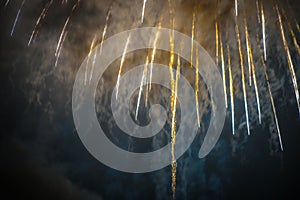 Kamakura fireworks wrapped in clouds 2018