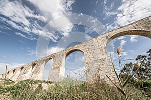 Kamares Aqueduct, also known as the Bekir Pasha Aqueduct. Larnaca, Cyprus