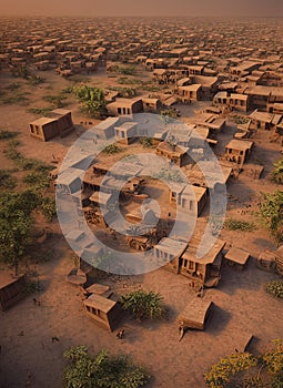 Kambar, Sindh, Pakistan. Generative AI.