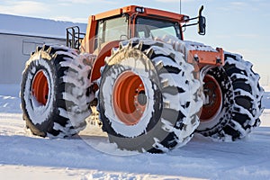Kamchatka\'s snow removal tire machines battle winter\'s grip with unwavering determination.