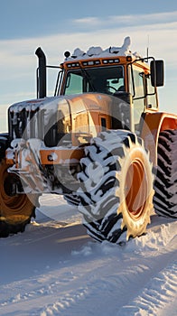 Kamchatka\'s snow removal tire machines battle winter\'s grip with unwavering determination.