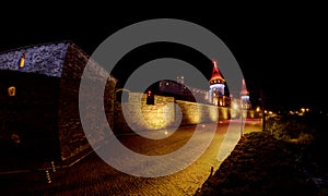 Kamianets-Podilskyi castle illuminated