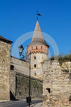 Kamianets Podilskyi Castle in summer, Ukraine