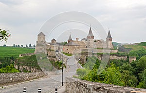 Kamianets-Podilskyi Castle. View from the Old Town. Ukraine