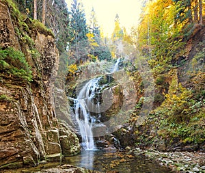 Kamienczyk waterfall in Poland