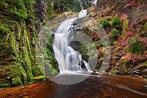 Kamienczyk Waterfall in Szklarska Poreba, Poland