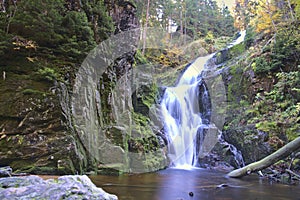 Kamienczyka Waterfall in Sklarszka Poreba, Poland